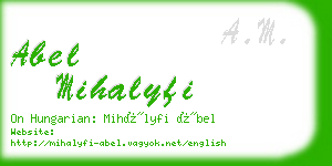 abel mihalyfi business card